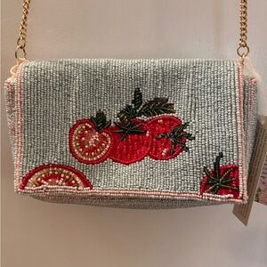 NWT Made in India Tomato Beaded Bag
